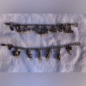 Vintage Walt Disney Productions Silver Charm Bracelets